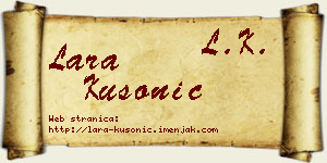 Lara Kusonić vizit kartica
